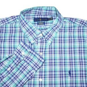 Ralph Lauren Classic Fit Shirt XXL Button Down Preppy Long Sleeve Plaid